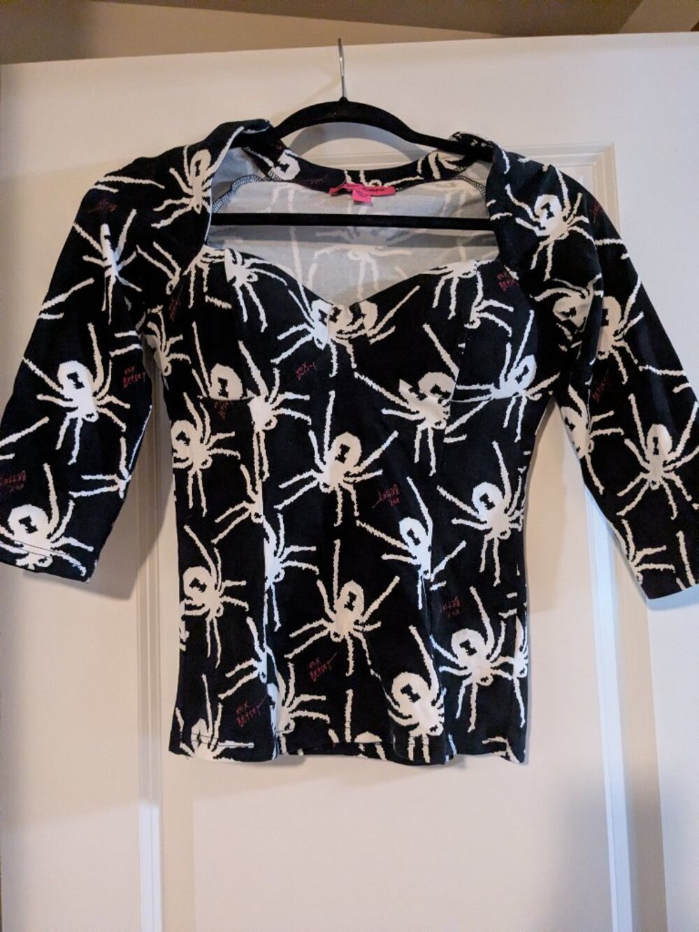 Betsey Johnson Spider Print Top
